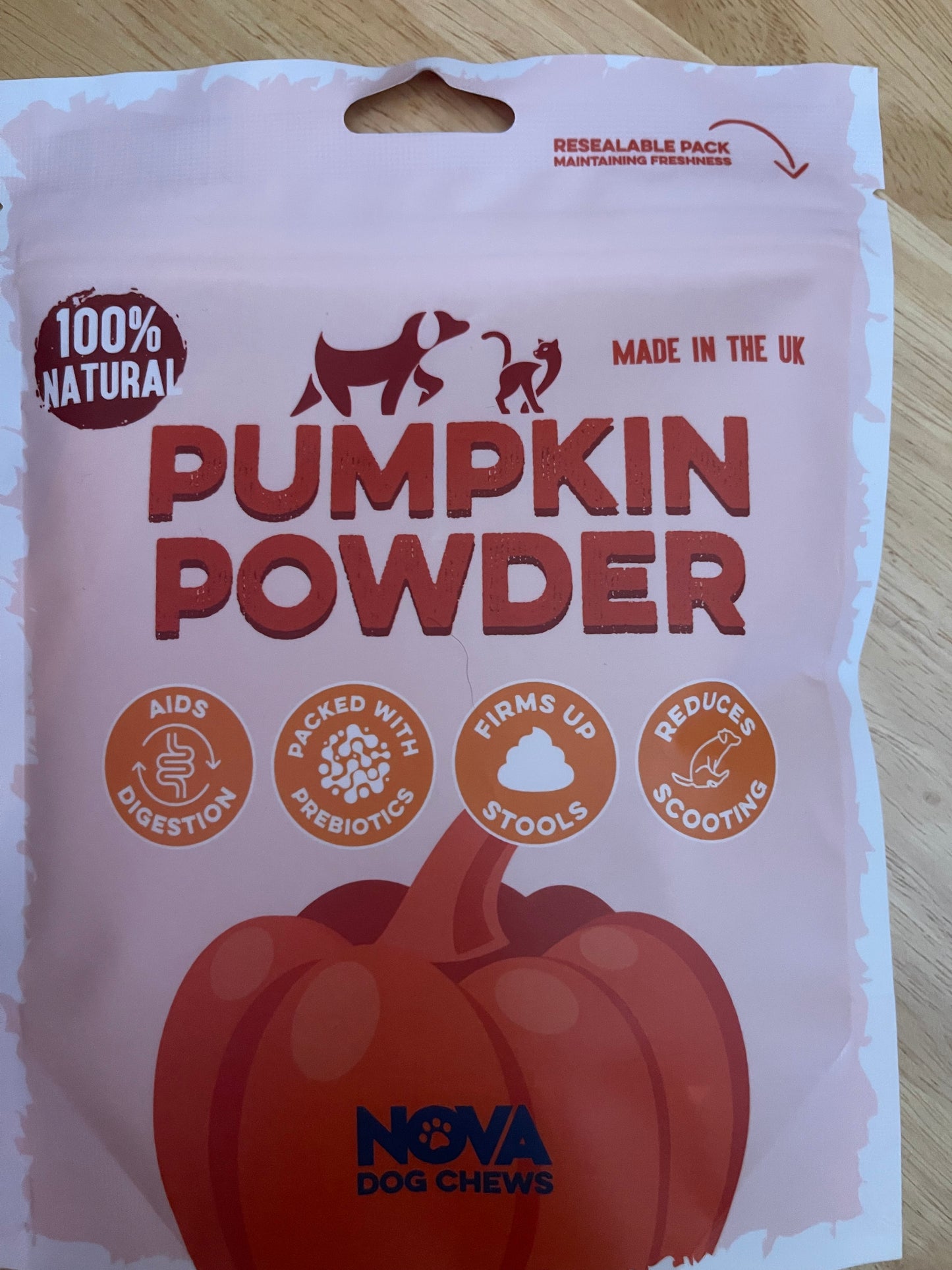 Pumpkin powder 200g resealable pouches