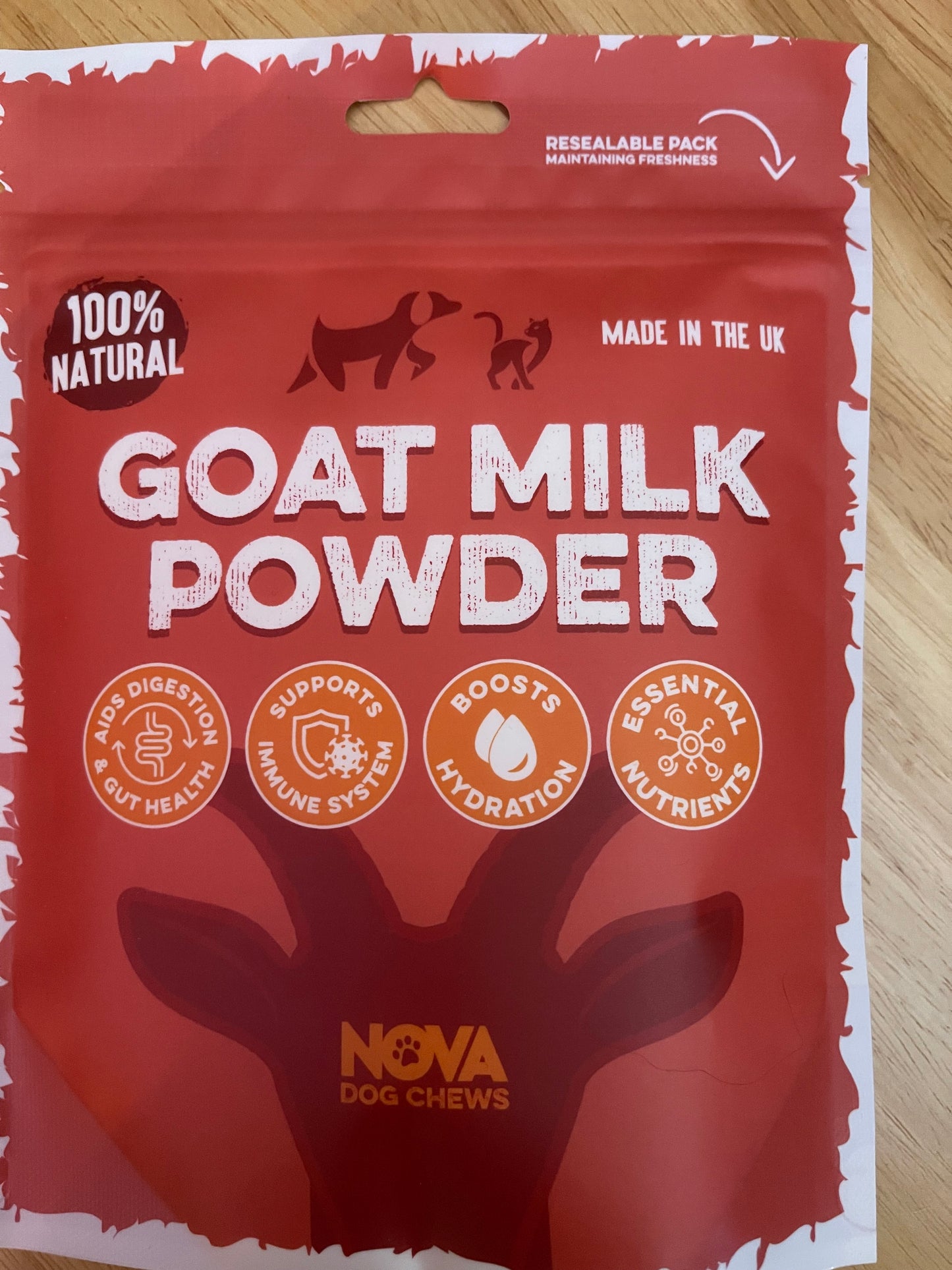 Goat milk powder 200g resealable pouch
